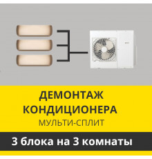 Демонтаж мульти сплит-системы Zanussi на 3 блока (на 3 комнаты)