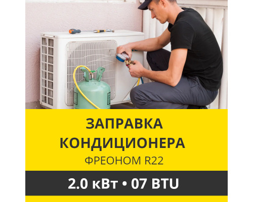 Заправка кондиционера Zanussi фреоном R22 до 2.0 кВт (07 BTU)